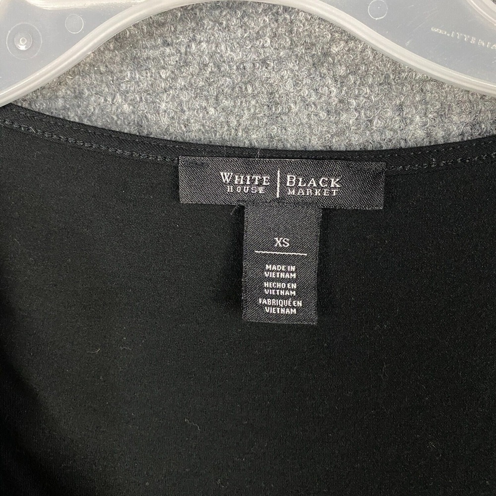 Banana Republic Wrap Dress Women's XS Short Rayon Blend Black - Picture 3 of 8